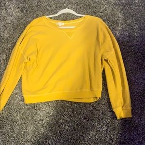 yellow crew neck